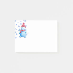 Snowman with Snowflakes Post-it Notes