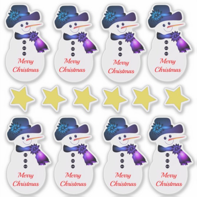 Snowman With Stars (Front)