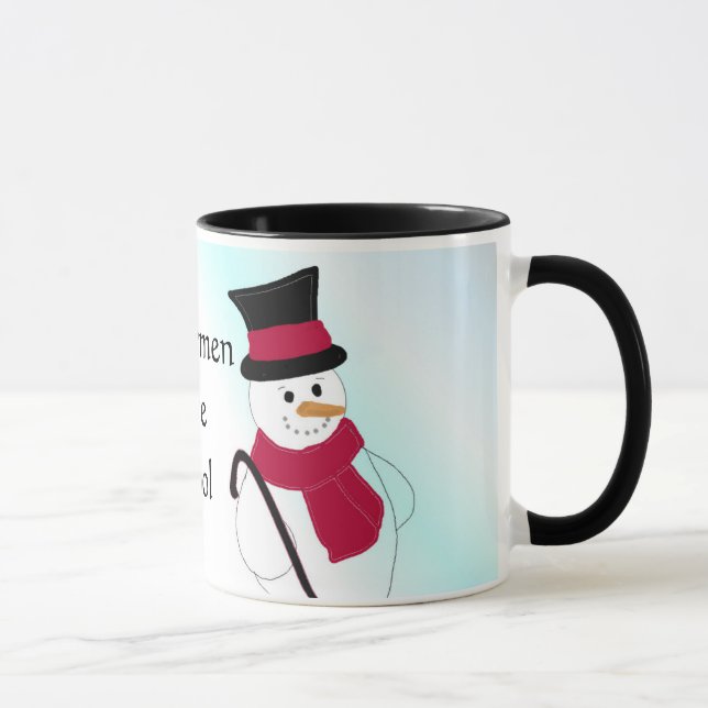 Snowman with Top Hat and Cane Mug (Right)