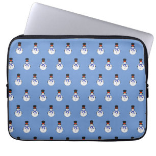 Snowman with top hat laptop sleeve