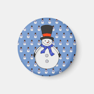 Snowman with top hat magnet