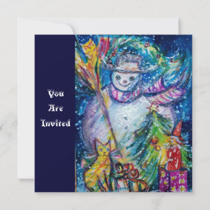 SNOWMAN WITH TOYS, Christmas Party Invitation