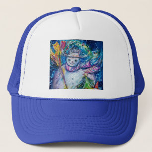 SNOWMAN WITH TOYS Winter Season Trucker Hat