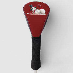 Snowman With Wine Christmas Gift Xmas Holiday Golf Head Cover
