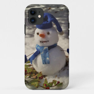 Snowman withBlue Hat and Scarf iPhone 11 Case