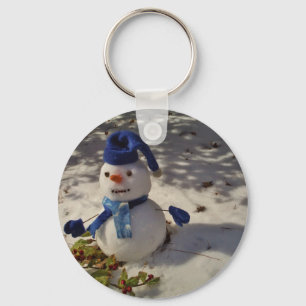 Snowman withBlue Hat and Scarf Key Ring