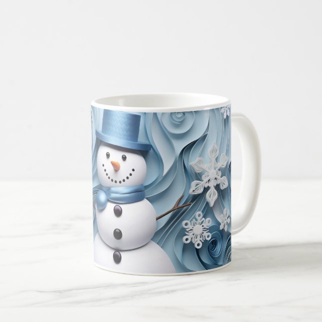 Snowman Wonderland Christmas Holiday Mug (Front Right)