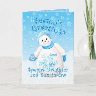 Snowman Wonderland for Daughter and Son-in-law Holiday Card
