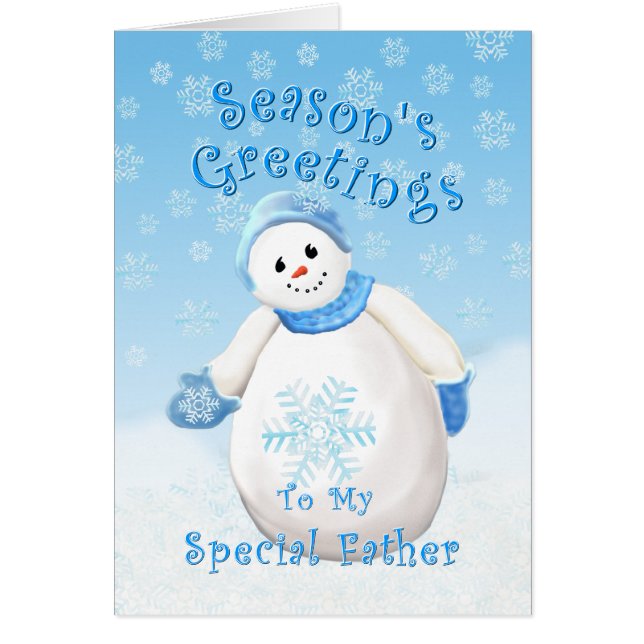 Snowman Wonderland for Father Christmas Card (Front)