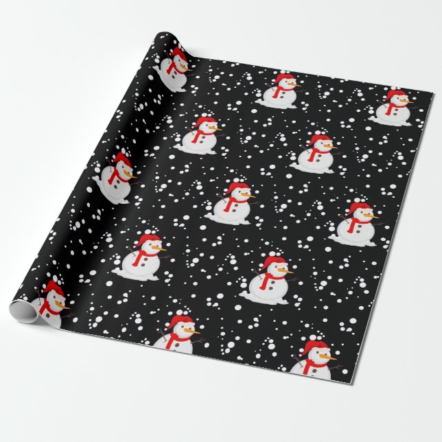 "Snowman"  Wrapping Paper (Unrolled)