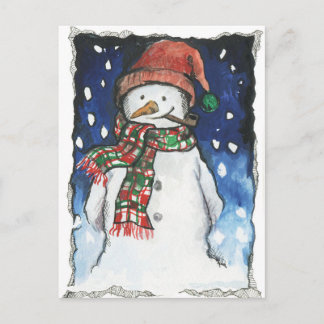 Snowman - Xmas Postcard