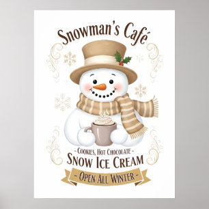 Snowman's Cafe Poster