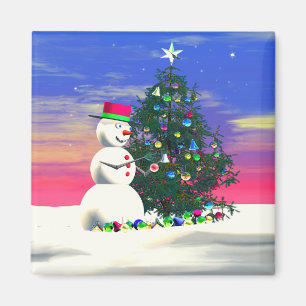 Snowman's Christmas Magnet