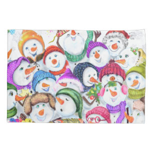 Snowmans Christmas Pillow Case Gift