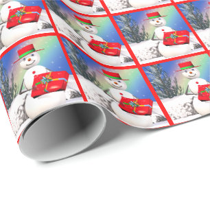 Snowman's Christmas Present Wrapping Paper