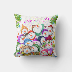 Snowmans Christmas Throw Pillow Gifts