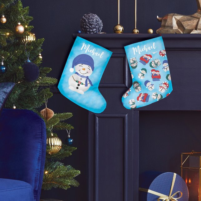 Snowman's Cocoa Delight Christmas Large Christmas Stocking (Creator Uploaded)