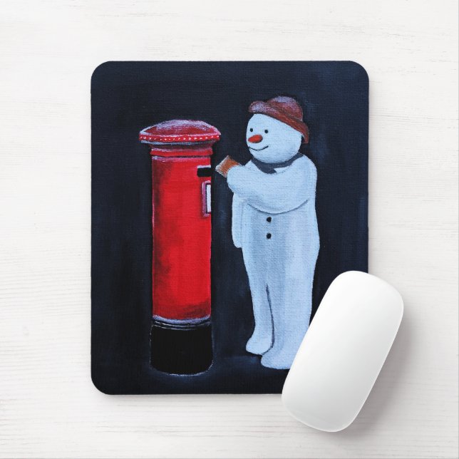 Snowman's Letter to Santa Painting by Alfred Fox Mouse Pad (With Mouse)