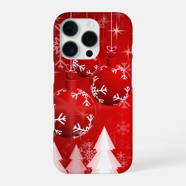 Snowmans & Snowflakes Seamless Pattern iPhone Case (Back)