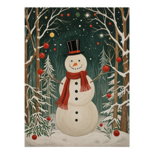 Snowman's Winter Dream Poster