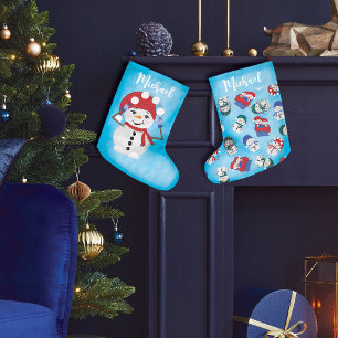 Snowman's Winter Wonderland Christmas Large Christmas Stocking
