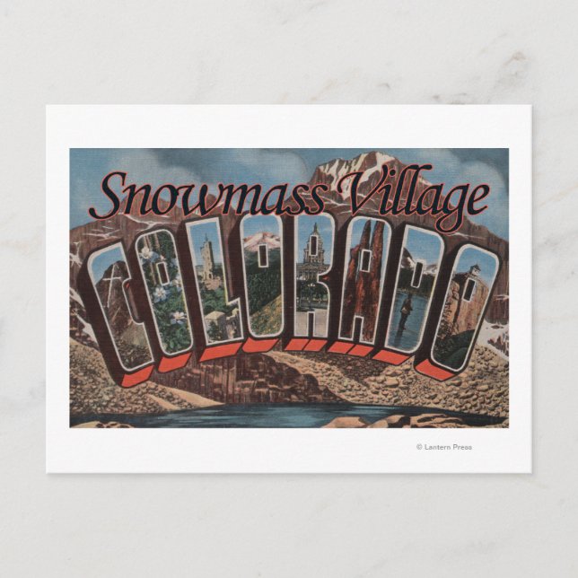 Snowmass, Colorado - Large Letter Scenes Postcard (Front)
