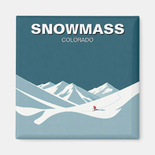 Snowmass Colorado Skier Skiing Magnet