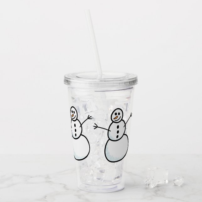 Snowmen Acrylic Tumbler (Front Ice)