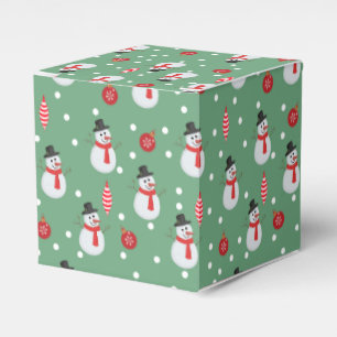 Snowmen and Christmas Ornaments Favour Box