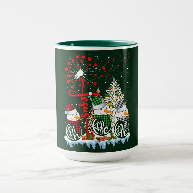 Snowmen and Christmas Trees  Mug (Center)