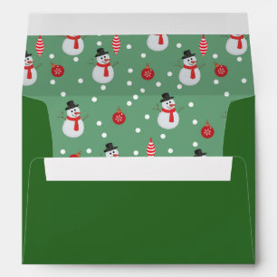 Snowmen and Ornaments Envelope