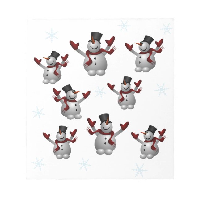 Snowmen and Snowflakes Notepad (Front)