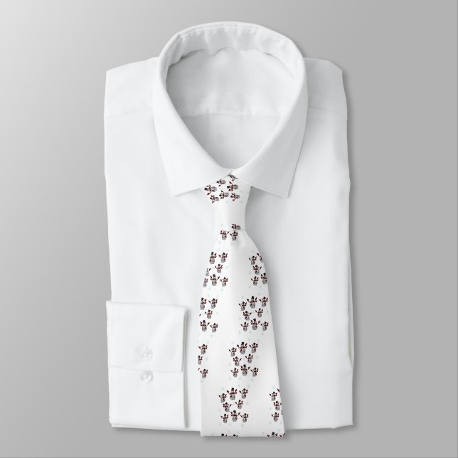 Snowmen and Snowflakes Tie (Tied)