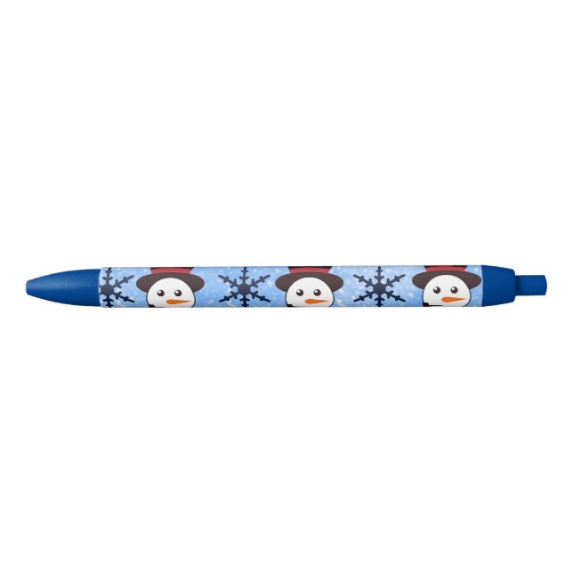 Snowmen Black Ink Pen (Front)