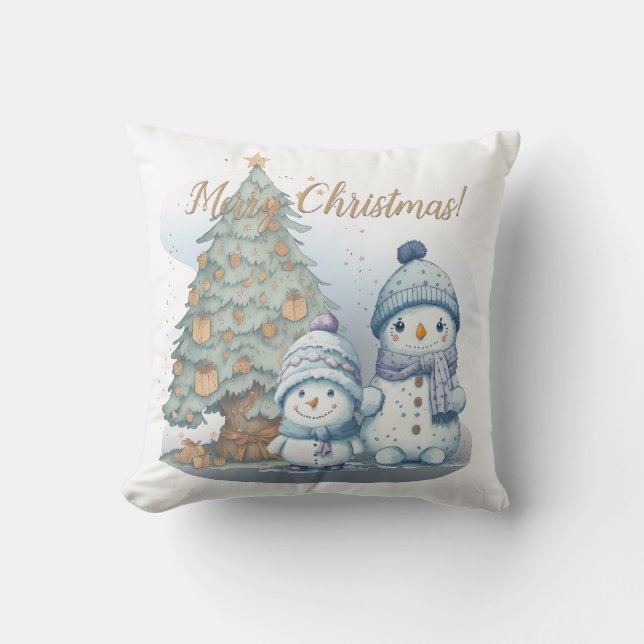 Snowmen bro Christmas Cushion (Front)