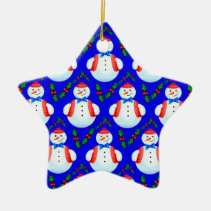 Snowmen Ceramic Tree Decoration