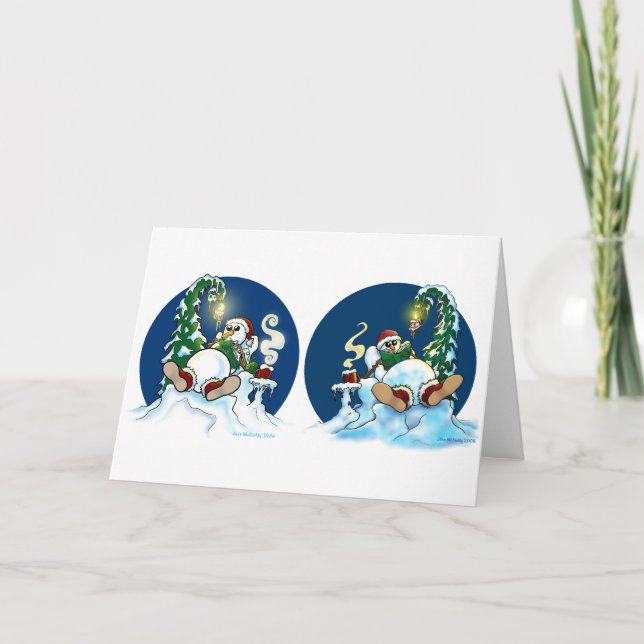 Snowmen chill time Folded Card (Front)