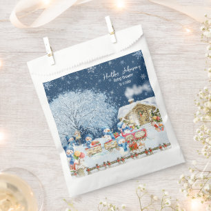 Snowmen Christmas Baby Shower Favour Bag