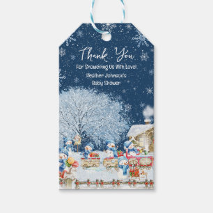 Snowmen Christmas Baby Shower Gift Tags