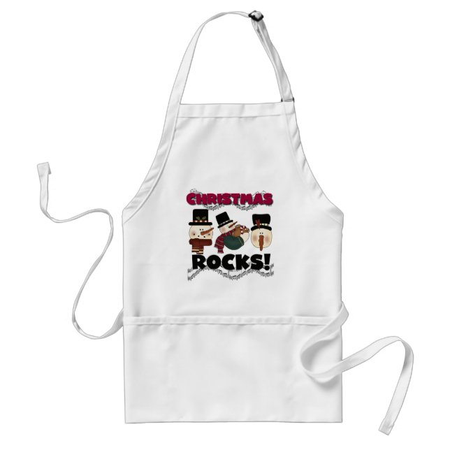 Snowmen Christmas Rocks Standard Apron (Front)