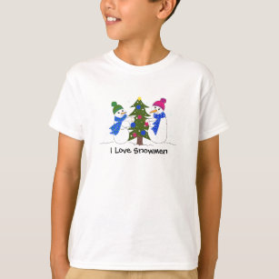 Snowmen Decorating a Tree T-Shirt