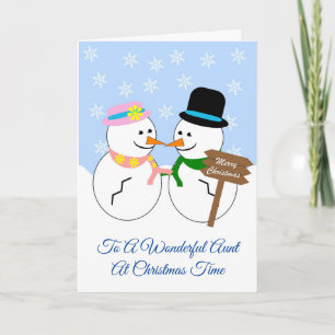Snowmen Design Christmas Holiday Card