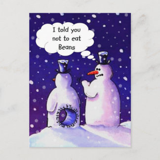 Snowmen Don't Eat Beans Postcard