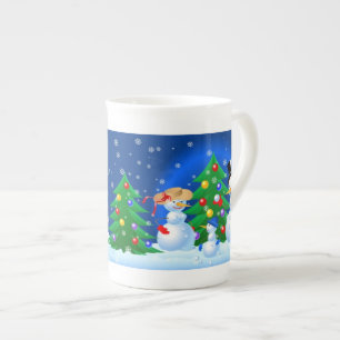 Snowmen Family Fun Bone China Mug