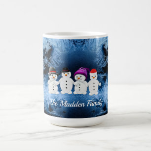 Snowmen Family of Four Winter Mug