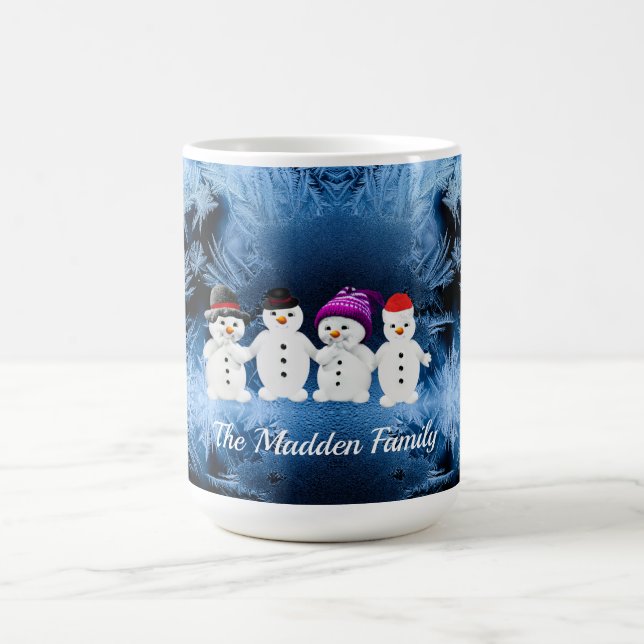 Snowmen Family of Four Winter Mug (Center)