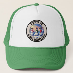 Snowmen Festive Line Dancing Trucker Hat