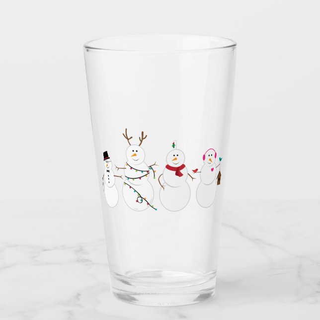 Snowmen Friends Glass (Front)