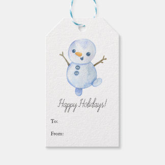 Snowmen Gift Tag Greetings