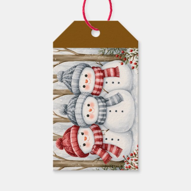 Snowmen Gift Tags (Front)